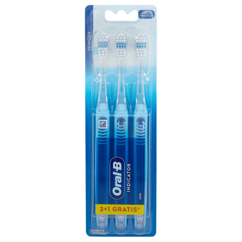 Oral-B Indicator 1-2-3 Brosse à Dents - Lot de 3
