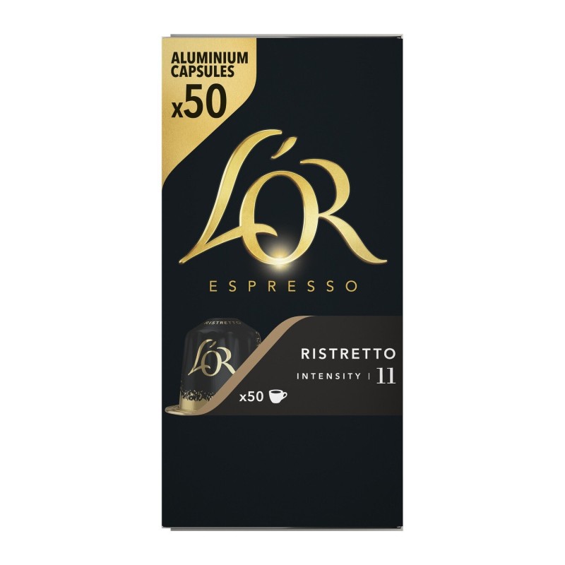 L'Or Ristretto كبسولات قهوة شديدة التركيز 11 - متوافقة مع Nespresso - 50 كبسولة