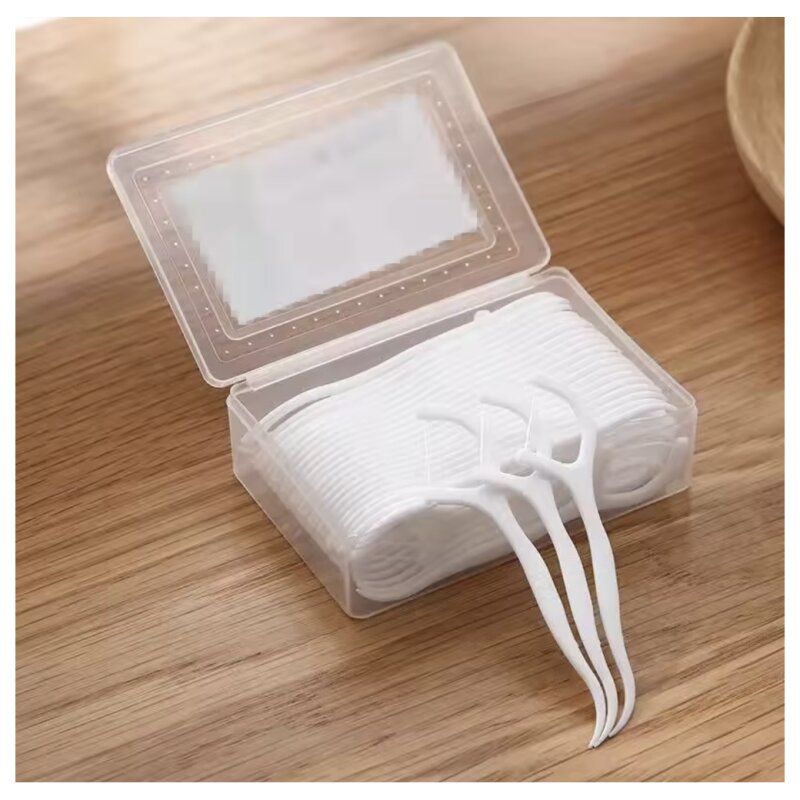 Fil Dentaire et Cure-Dents Jetables - Soins Buccaux - 75 Pièces