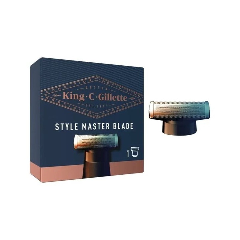 Gillette King C Styler Master Tondeuse à Barbe Sans Fil - 3 Sabots + 1 Recharge