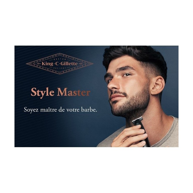Gillette King C Styler Master Wireless Beard Trimmer - 3 Combs + 1 Refill