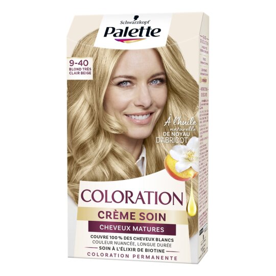 Schwarzkopf Palette Coloration Permanente - Cheveux Matures - 9-40 Blond Très Clair Beige - 165ml