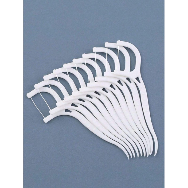 Fil Dentaire et Cure-Dents Jetables - Soins Buccaux - 75 Pièces