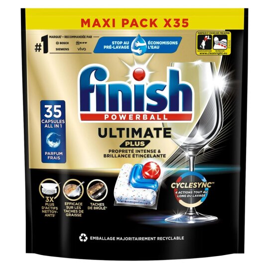 Finish Ultimate Plus Capsules Lave-Vaisselle Tout en 1 - X35