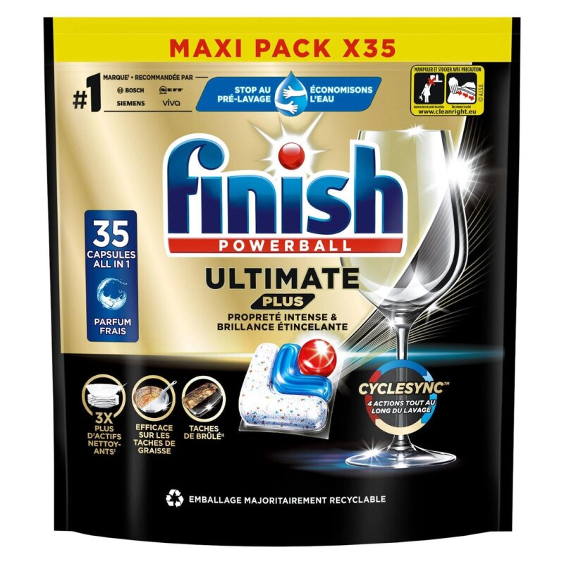 Finish Ultimate Plus Capsules Lave-Vaisselle Tout en 1 - X35