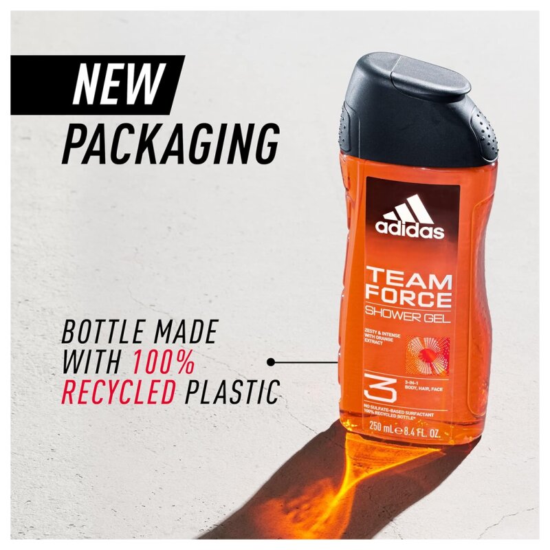 Adidas Team Force 3 In 1 Shower Gel - 250ml