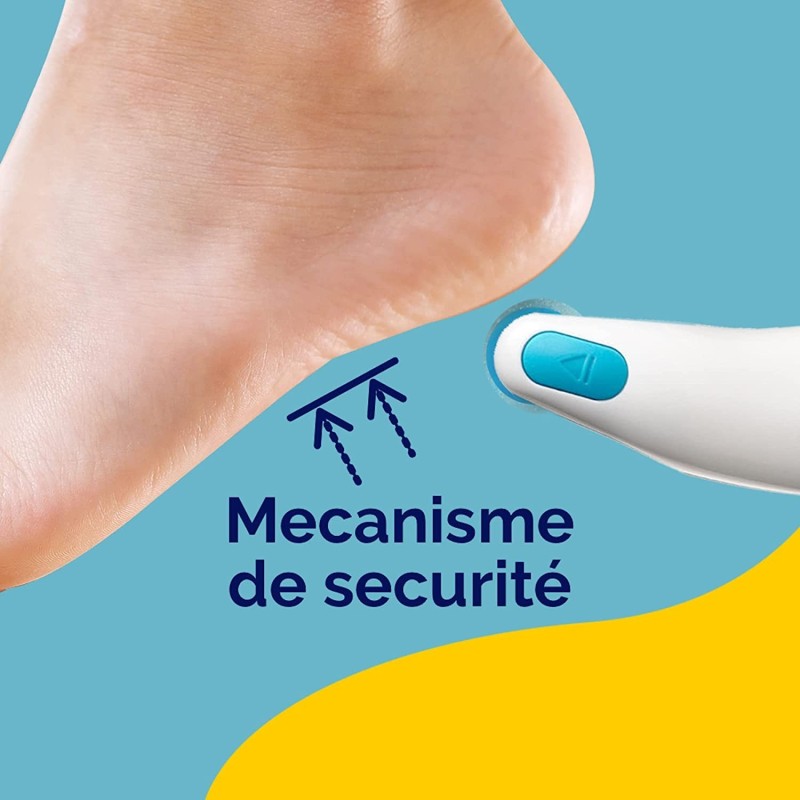 Scholl Velvet Smooth Râpe Pieds Électrique Exfoliante et Lissante avec Recharge - Bleu