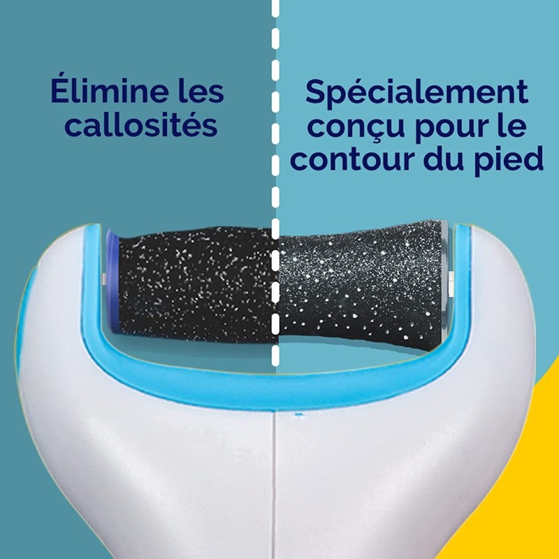 Scholl Velvet Smooth مبرد قدم كهربائي مقشر ومنعم مع عبوة إضافية - أزرق