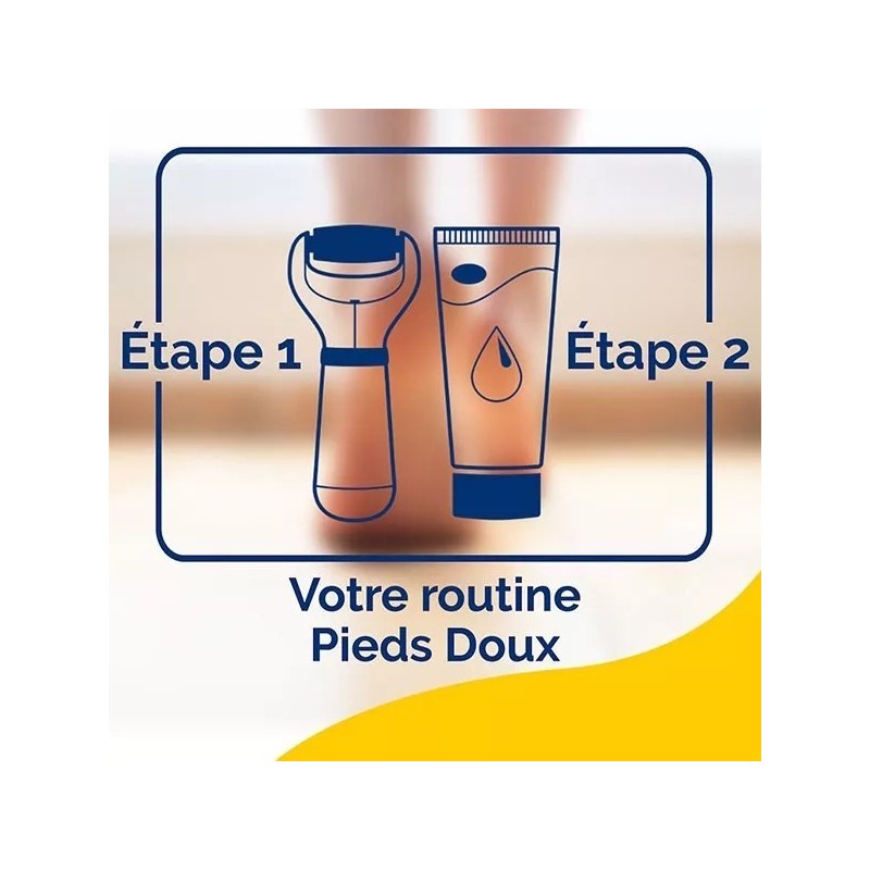 Scholl Velvet Smooth Râpe Pieds Électrique Exfoliante et Lissante avec Recharge - Bleu