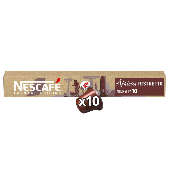 Nescafe Farmers Origins Africas Capsules de Café - Intensité 10 Ristretto - 10 Capsules
