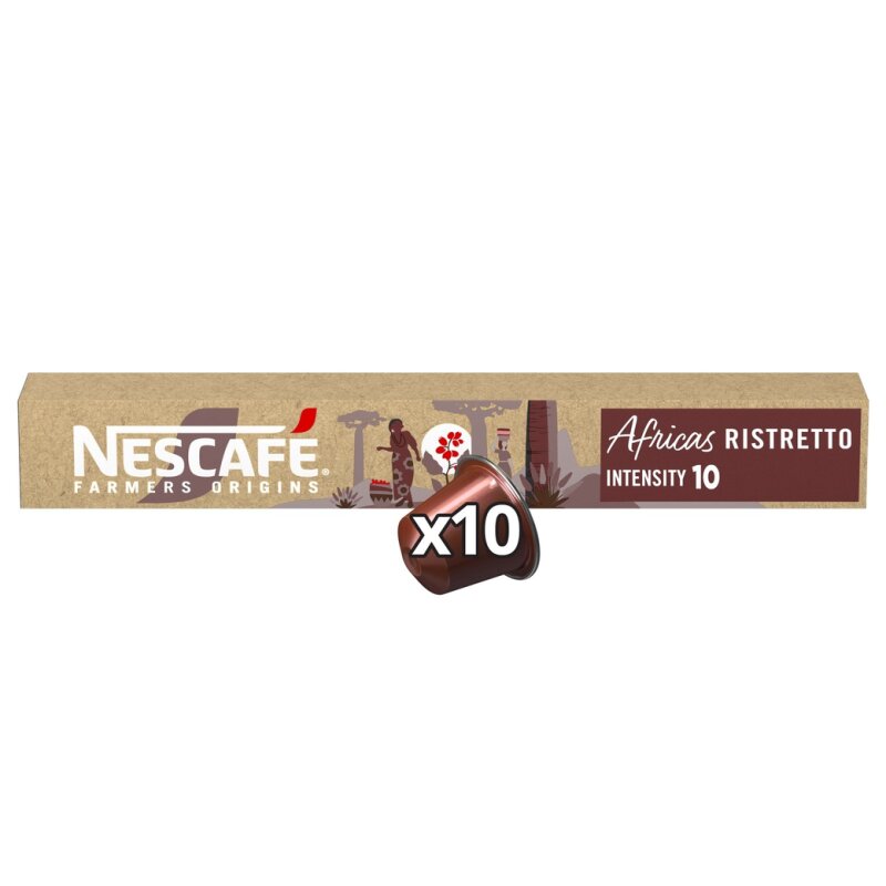 Nescafe Farmers Origins Africas Capsules de Café - Intensité 10 Ristretto - 10 Capsules