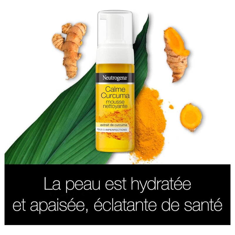 Neutrogena Calme Curcuma رغوة تنظيف - للبشرة الحساسة المعرضة للعيوب - 150 مل