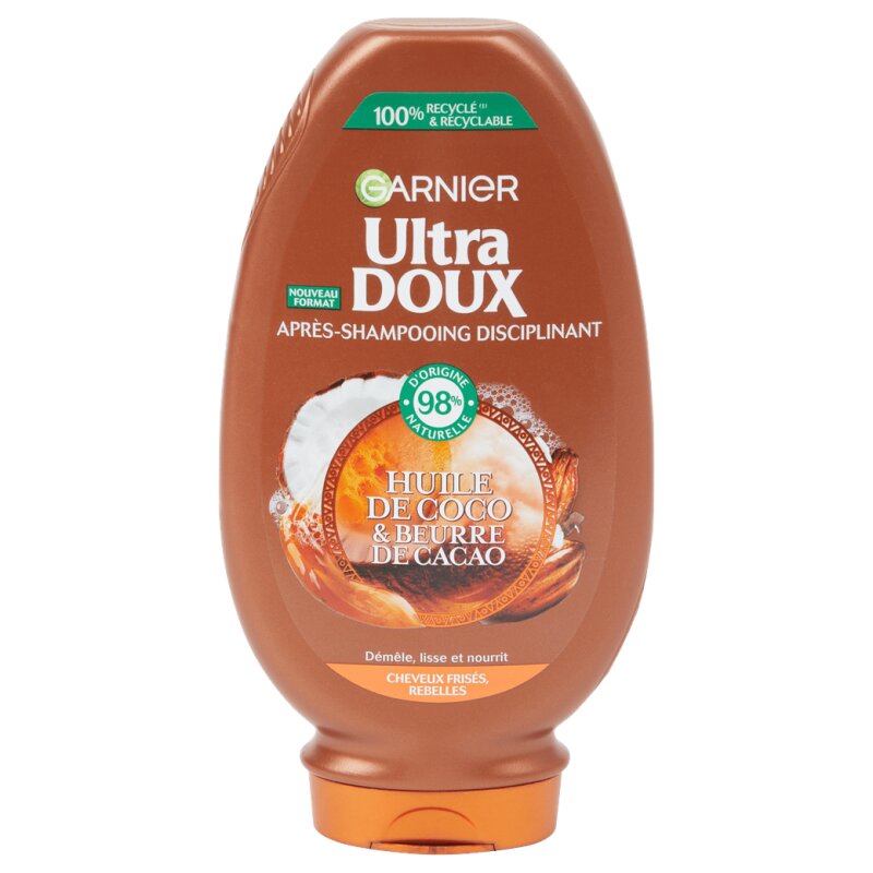 Garnier Ultra Doux Après-Shampoing Huile de Coco et Beurre de Cacao - Cheveux Bouclés - 250ml