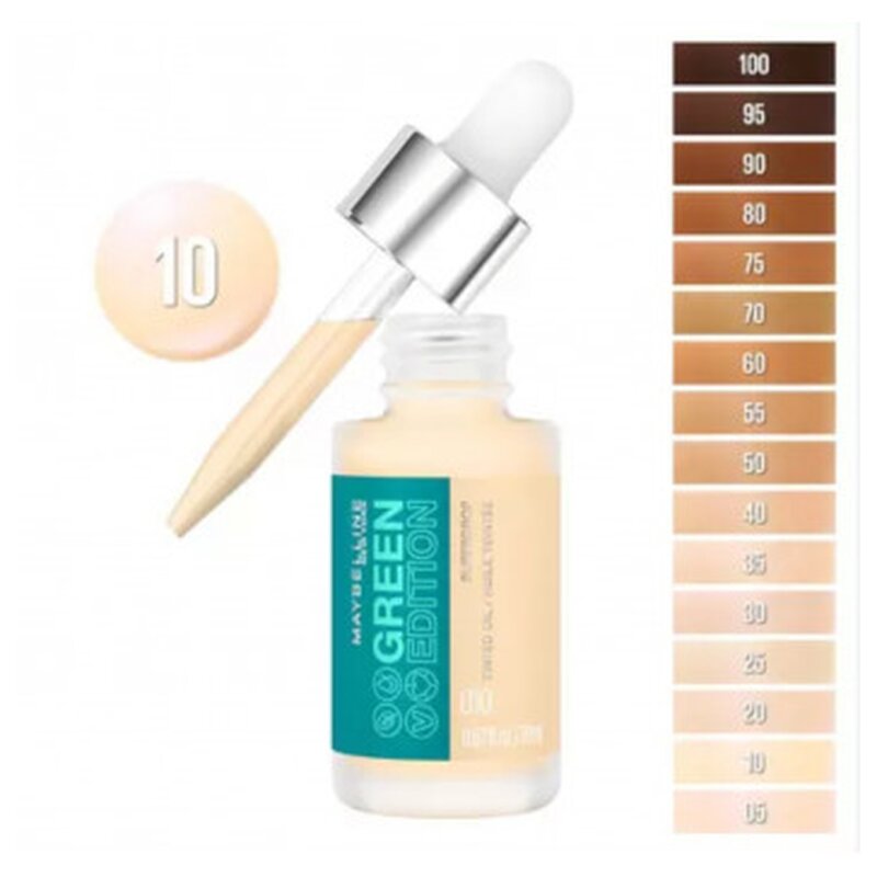 Maybelline Green Edition Superdrop Huile Sèche Visage Teintée - Peau Sensible - 20ml - Green 10