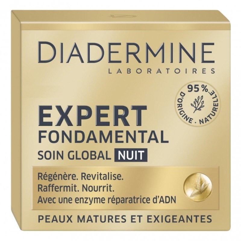 Diadermine Expert Fundamental كريم ليلي للعناية الشاملة - للبشرة الناضجة والمتعبة - 50 مل