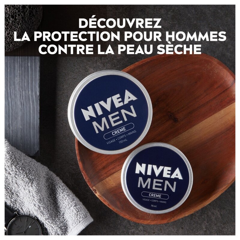 Nivea Men Crème Hydratante Visage Corps Mains - Toutes Peaux - 150ml