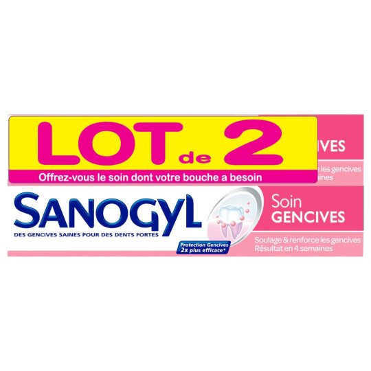 Sanogyl Dentifrice Soin Gencives - 2x75ml