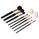 Set de Pinceaux de Maquillage 10 Pièces - Noir