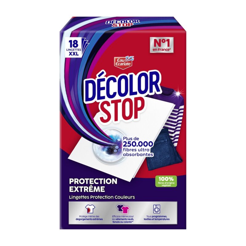 Decolor Stop Extreme Color Protection Bleach Wipes - 18 Xxl Wipes