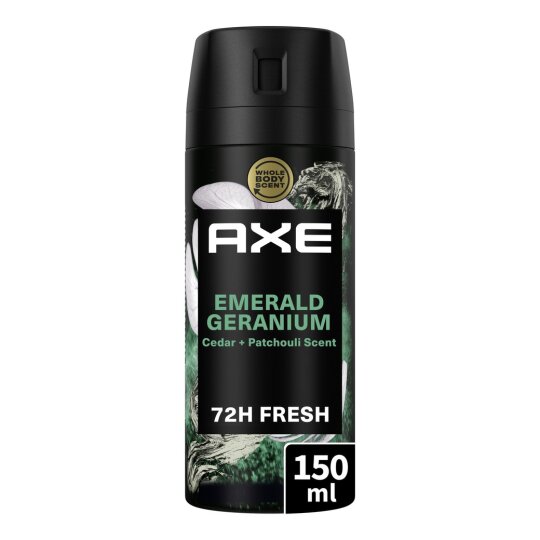 Axe Emerald Déodorant Spray Homme - Protection 72h - 150ml - Geranium