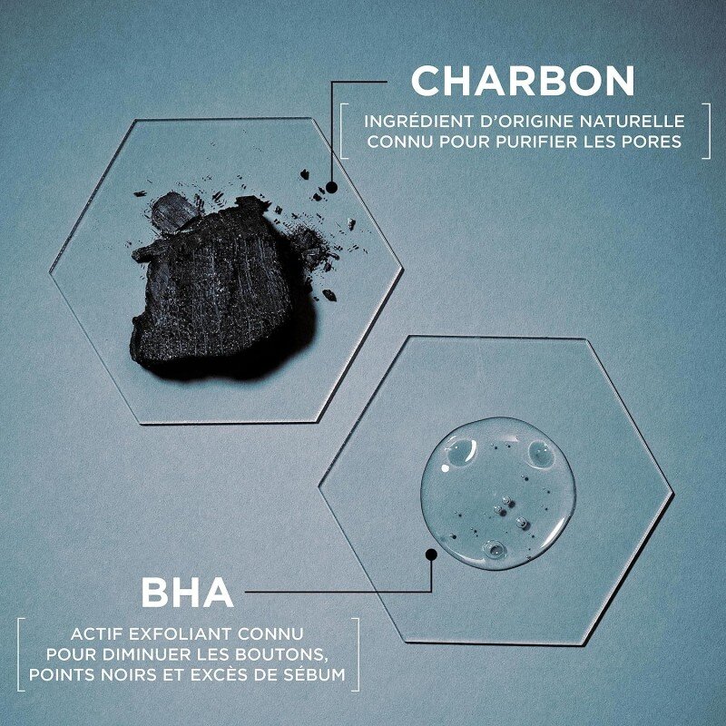 Garnier Pure Active Gel Soin Visage 3 en 1 Charbon - Peaux Grasses à Tendance Acnéique - 150ml