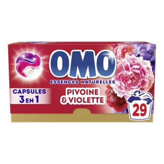 Omo Peony & Violet 3 In 1 Laundry Capsules - 29 Washes