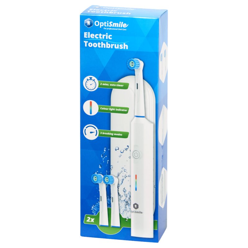 Optismile Electric Toothbrush - 2 Heads - Travel Case Included