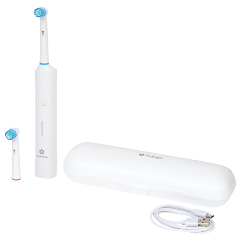 Optismile Electric Toothbrush - 2 Heads - Travel Case Included
