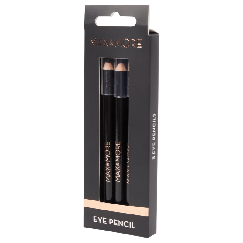 Max & More Set de 3 Crayons pour les Yeux - Noir 201 - 3x3.6g