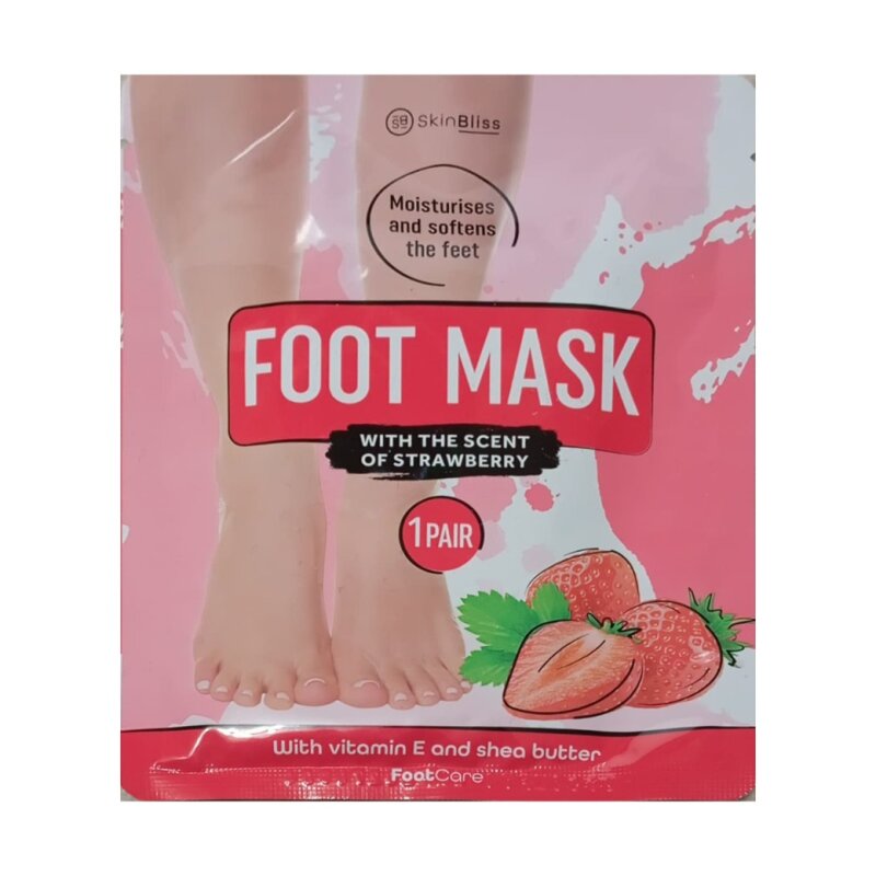 Skinbliss Masque pour les Pieds - Fraise - 1 Pièce