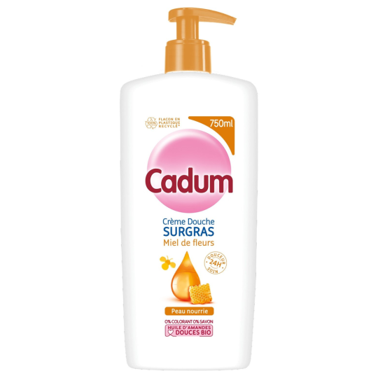 Cadum Surgras Crème de Douche Miel - Peau Mature - 750ml