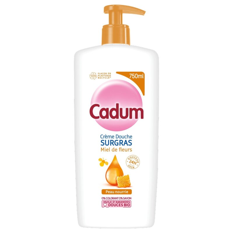 Cadum Surgras Shower Cream Honey - Mature Skin - 750ml