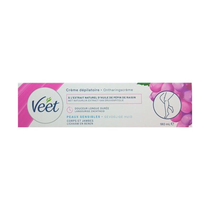 Veet Hair Removal Cream With Grape Seed Extract - Sensitive Skin - 180ml