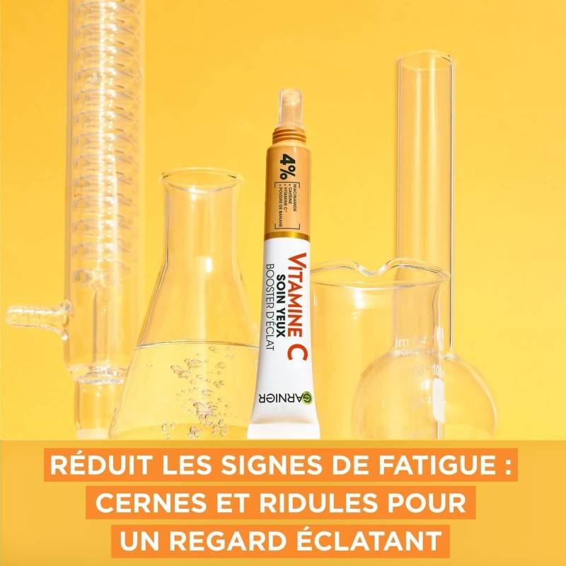 Garnier SkinActive عناية العيون مكثف الإشراق مضاد الهالات السوداء والتجاعيد - جميع أنواع البشرة - 15 مل - فيتامين سي