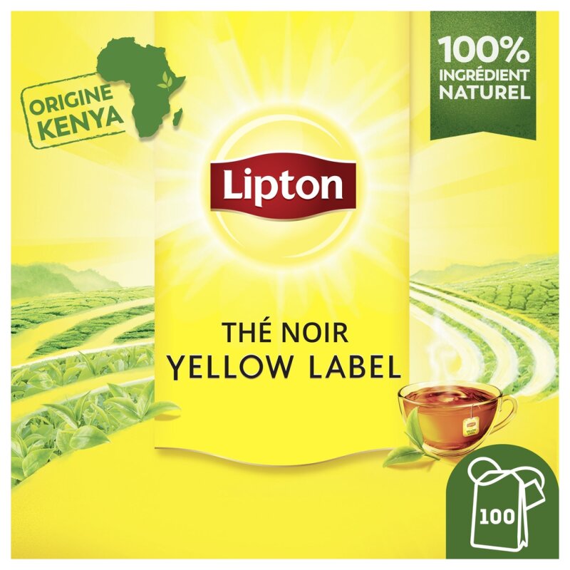 Lipton Yellow Label Thé Noir - 100 Sachets