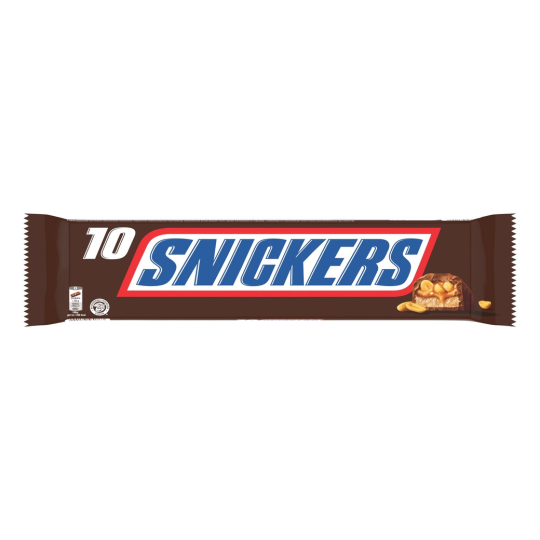 Snickers Barres Chocolatées Cacahuètes et Caramel - 10x50g