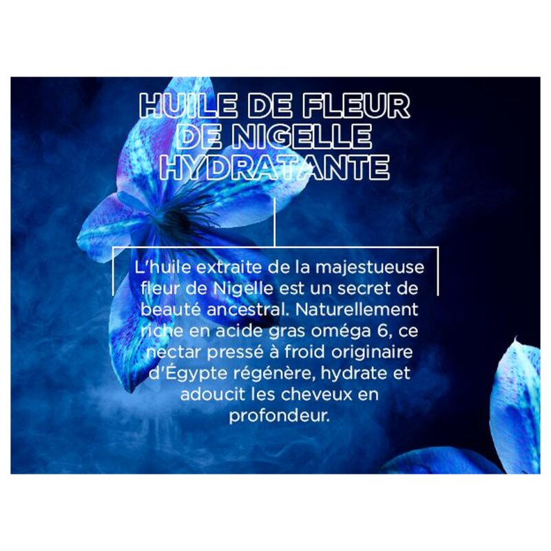 Garnier Ultra Doux Masque Remède Équilibrant Charbon Magnétique & Huile de Fleur de Nigelle - Cheveux Normaux à Gras - 340ml