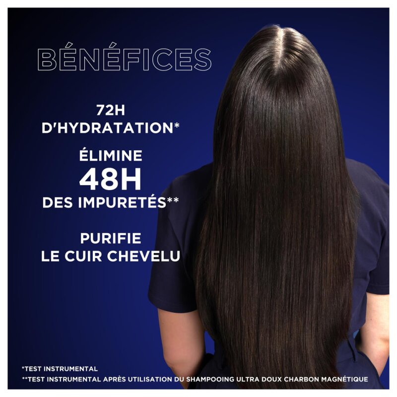 Garnier Ultra Doux قناع علاجي موازن بالفحم المغناطيسي وزيت زهرة النيجلا - للشعر العادي إلى الدهني - 340 مل