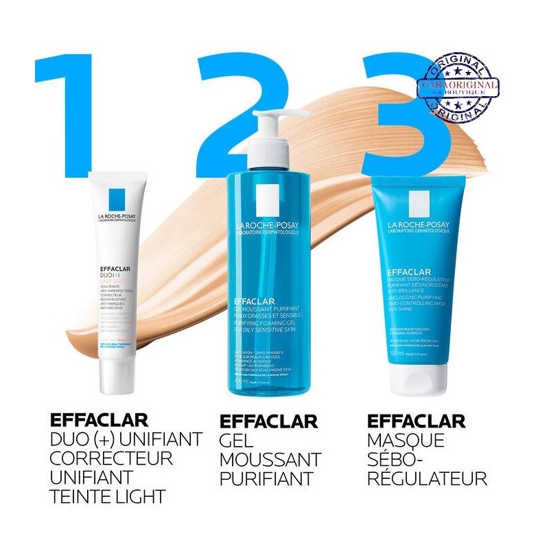 La Roche-Posay Effaclar Duo+ Soin Correcteur Déinscrustant Unifiant Teinté - Peaux Grasses à Tendance Acnéique - 40ml - Light