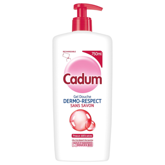 Cadum Dermo-Respect Gel Douche Sans Savon - Peau Mature - 750ml