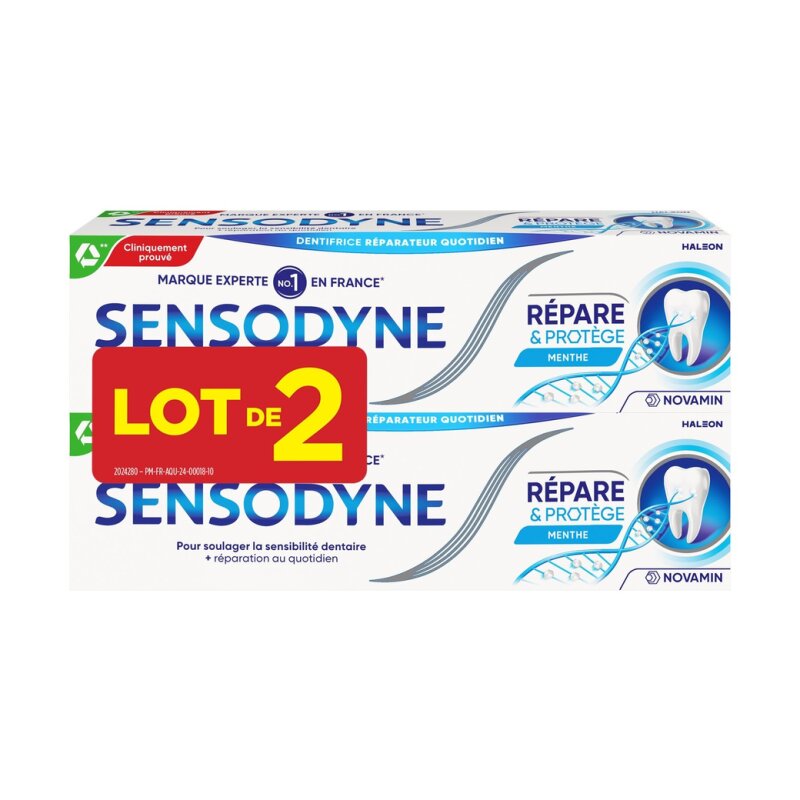 Sensodyne Repair And Protect Mint Toothpaste - Tooth Sensitivity - 2x75ml