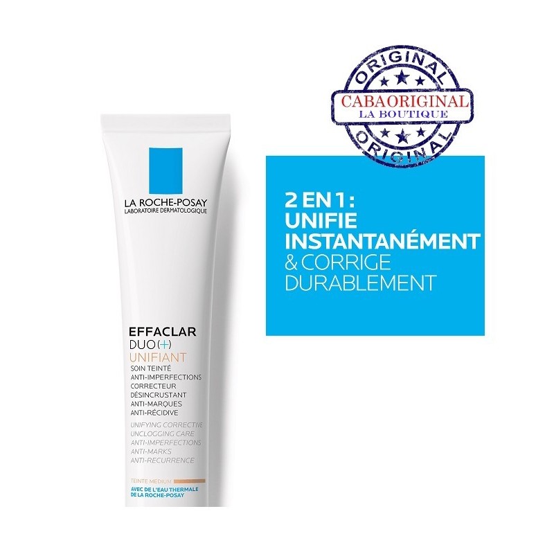 La Roche-Posay Effaclar Duo+ Soin Correcteur Déinscrustant Unifiant Teinté - Peaux Grasses à Tendance Acnéique - 40ml - Medium