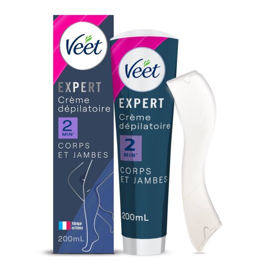 Veet Expert Crème Dépilatoire Corps et Jambes - Poils Tenaces - 200ml