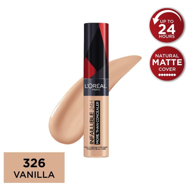 L'Oréal Paris Infaillible More Than Concealer Correcting Foundation - Matte Effect - 11ml - 326 Vanilla