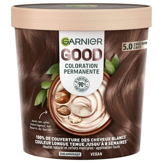 Garnier Good Coloration Permanente Cheveux - 5.0 Châtain Clair Café
