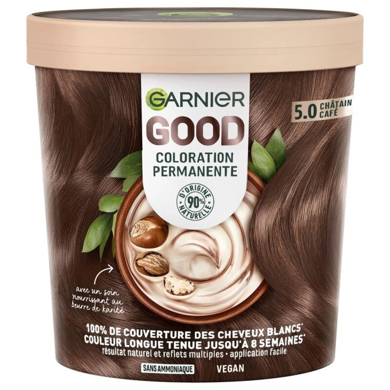 Garnier Good Coloration Permanente Cheveux - 5.0 Châtain Clair Café