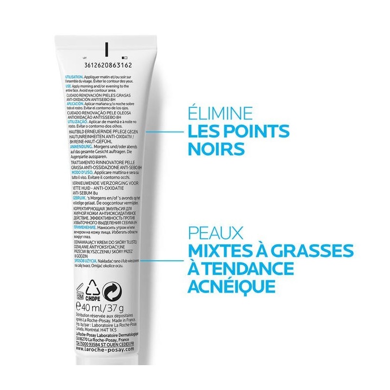 La Roche-Posay Effaclar K (+) Soin Rénovation - Peaux Grasses - 40ml