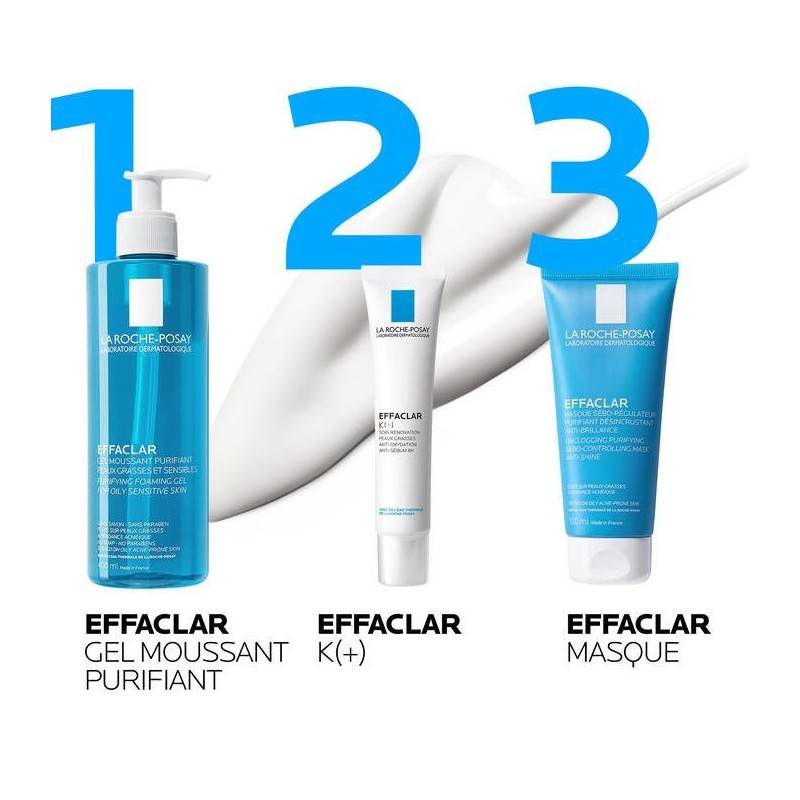 La Roche-Posay Effaclar K (+) عناية تجديدية - للبشرة الدهنية - 40 مل
