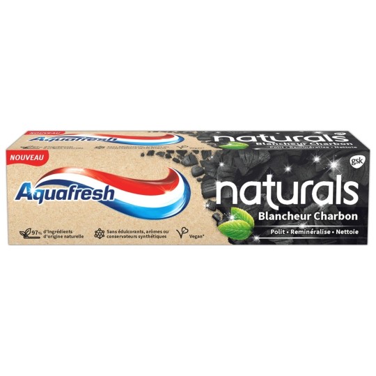 Aquafresh Naturals Dentifrice Blancheur Charbon - 75ml