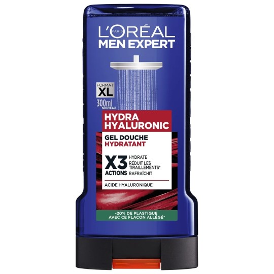 L'Oréal Men Expert Hydra Hyaluronic Gel Douche Hydratant - Peau Mixte - 300ml